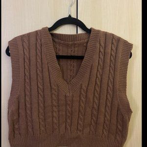 vintage cropped sweater vest